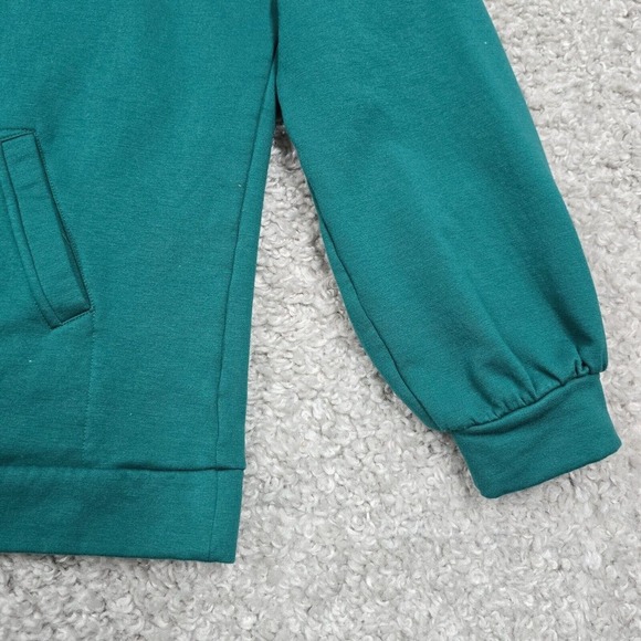 Lilly Pulitzer Suri Hoodie Womens Medium Green Long Sleeve 1/4 Zip Lounge‎ - Picture 2 of 12